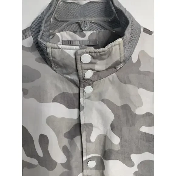 M506) Michael Kors Men's Snap Front Camo Harrington Jacket Size XXL